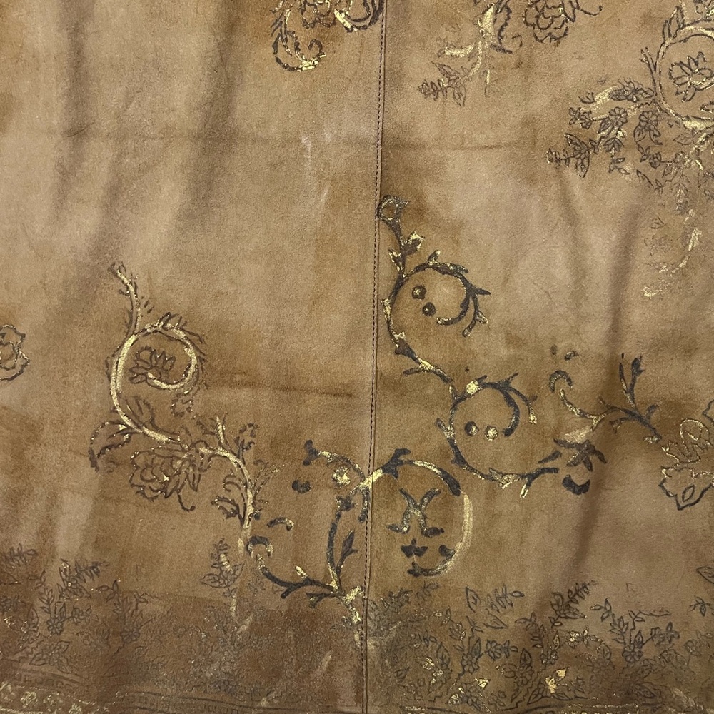 Free people Nigel Preston Hand-Painted Suede Maxi Skirt size small - Picture 3 of 4